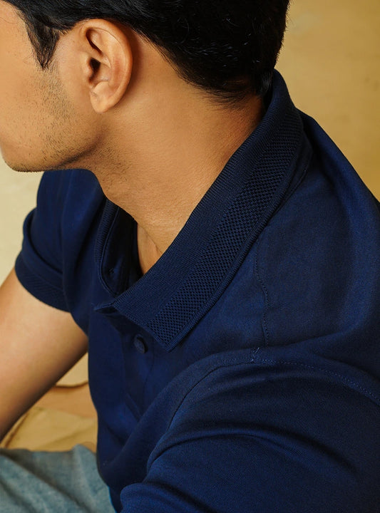 Men Oxford Blue SUPIMA Polo