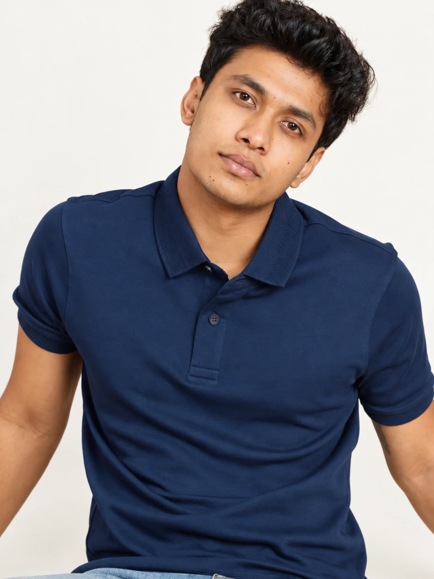 Blue Polo | Supima Cotton T-Shirt for Men – photo 4 of 4