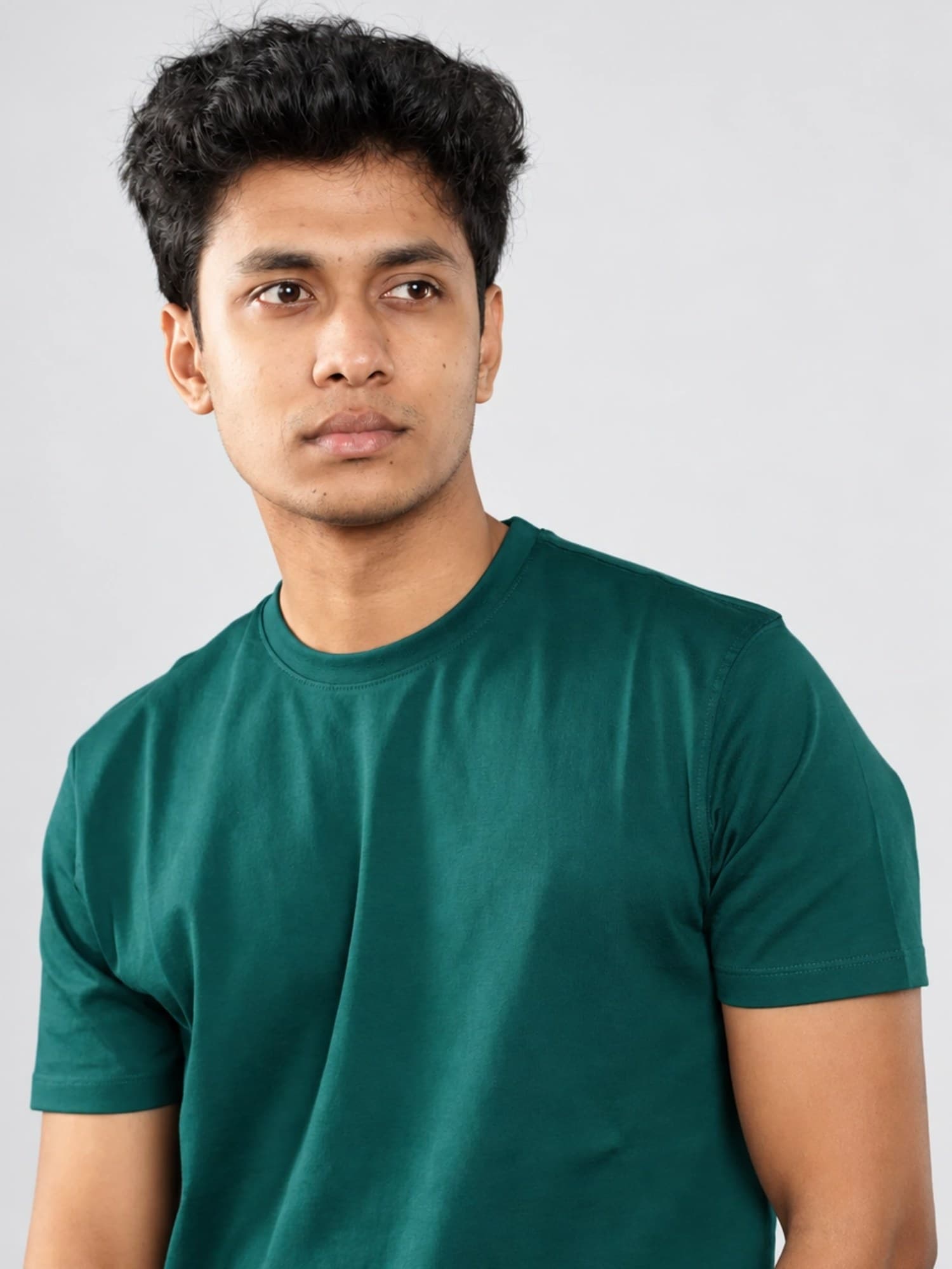 Green Round Neck | Supima Cotton T-Shirt for Men