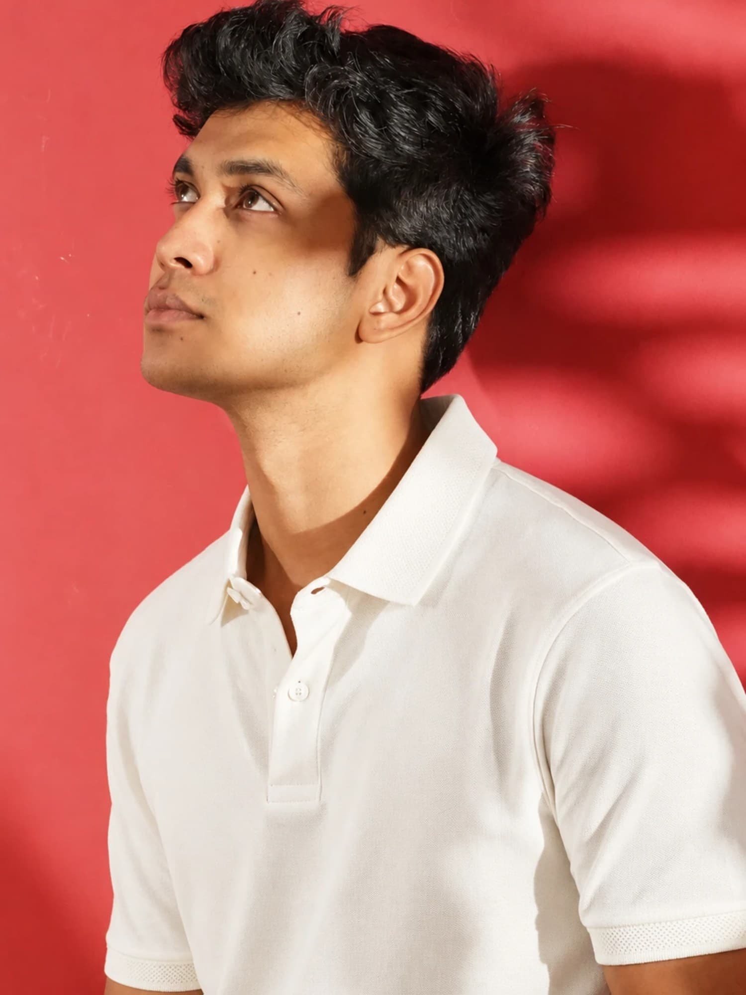 White Polo | Supima Cotton T-Shirt for Men