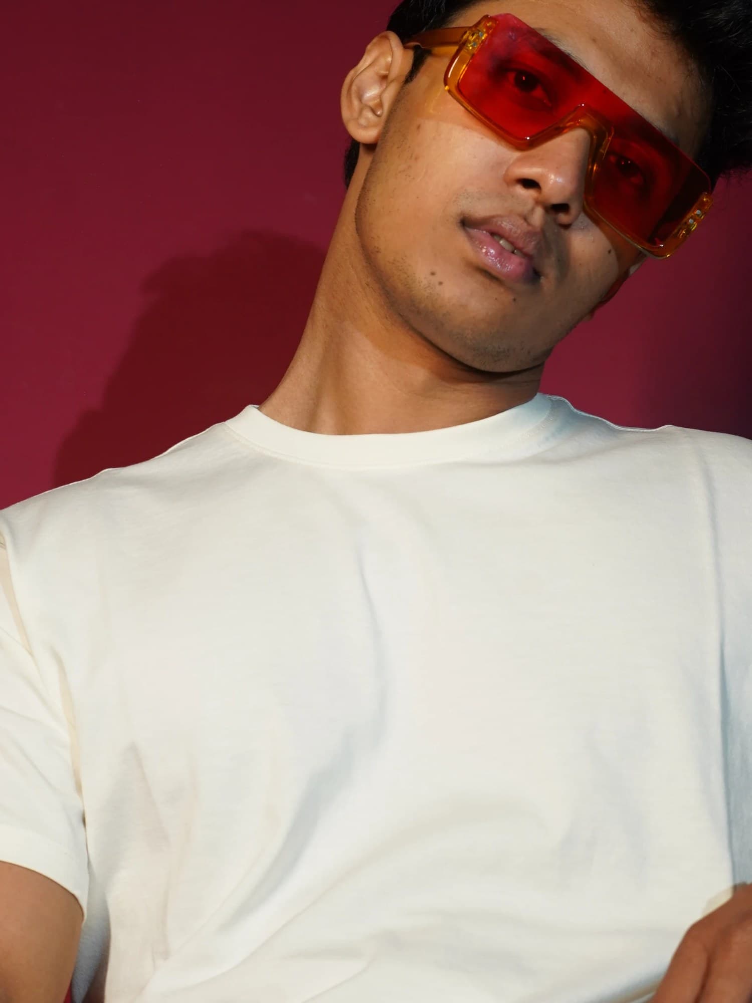 White Round Neck | Supima Cotton T-Shirt for Men – photo 3 of 4