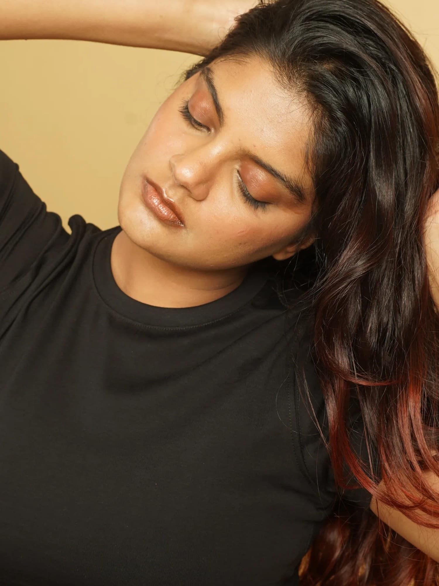 Black Round Neck | Supima Cotton T-Shirt for Women