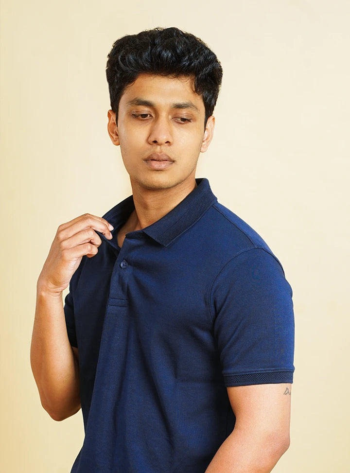 Men Oxford Blue SUPIMA Polo