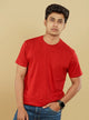 Supima Cotton T-Shirts for Men | Red Round Neck T-Shirt color variant image