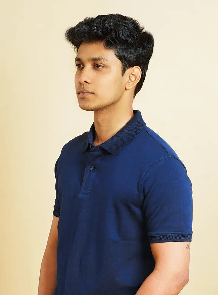 Men Oxford Blue SUPIMA Polo