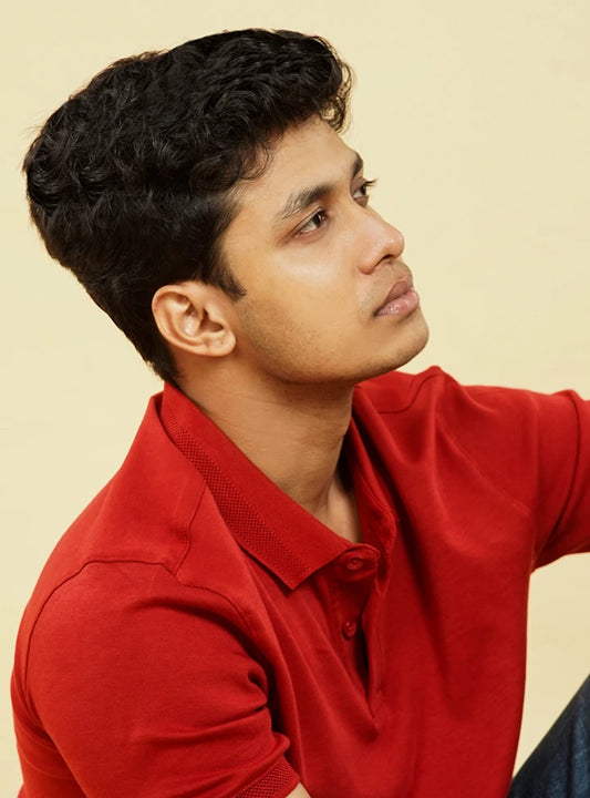 Men Berry Red SUPIMA Polo