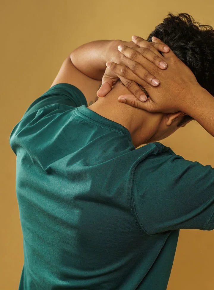 Men Sacra Green SUPIMA Crew Neck