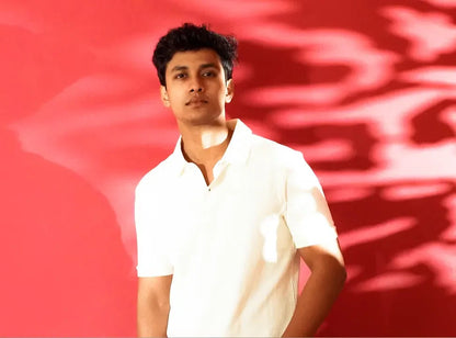 Men Supima Cotton Polo T-Shirt | Tusk White