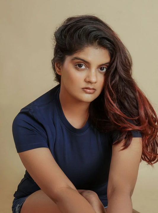 Women Oxford Blue SUPIMA Crew Neck