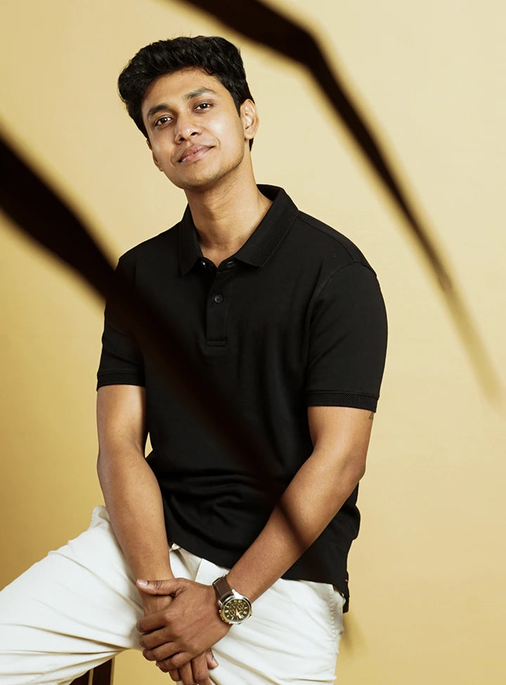 Men Supima Cotton Polo T-Shirt | Inky Black