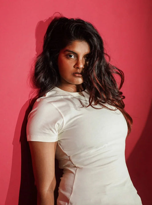 Women Tusk White SUPIMA Crew Neck