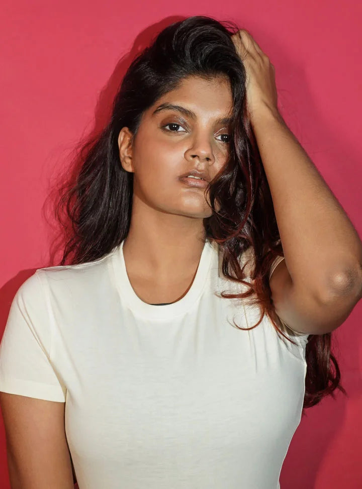 Women Supima Cotton Crew Neck T-Shirt | Tusk White