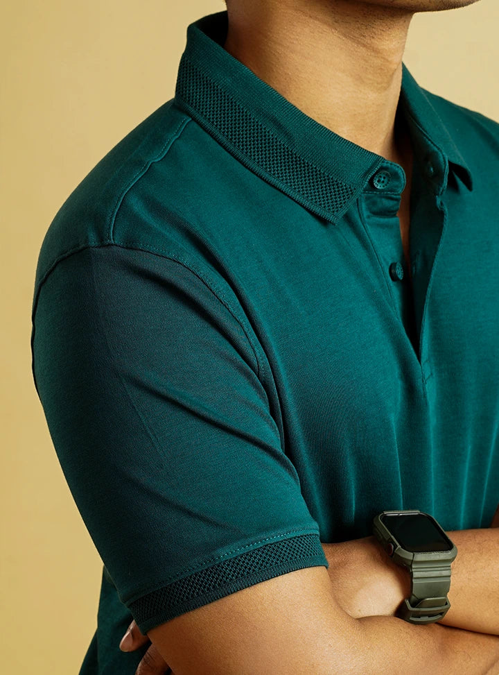 Men Supima Cotton Polo Tshirt | Green