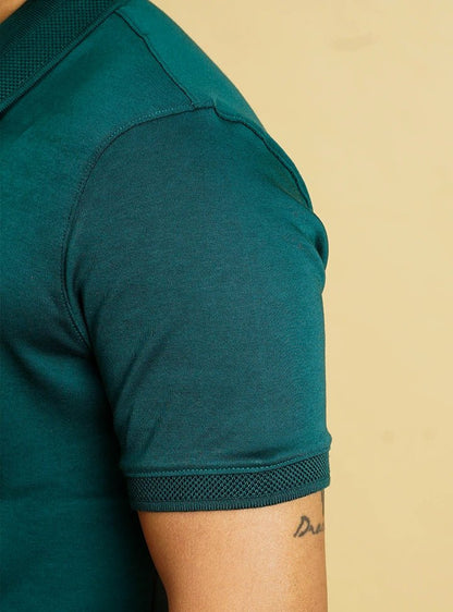Supima Cotton T-shirts for Men | Green Polo - Abraca