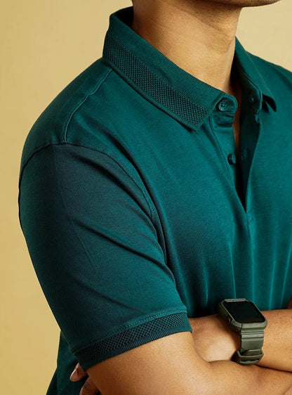 Supima Cotton T-shirts for Men | Green Polo - Abraca