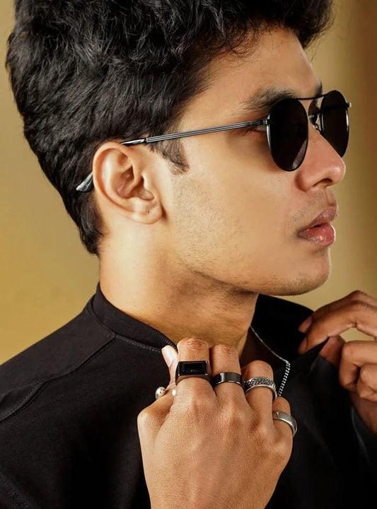 Supima Cotton T-Shirts for Men | Black Round Neck T-Shirt - Abraca