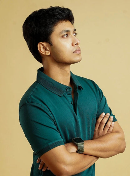 Supima Cotton T-shirts for Men | Green Polo - Abraca