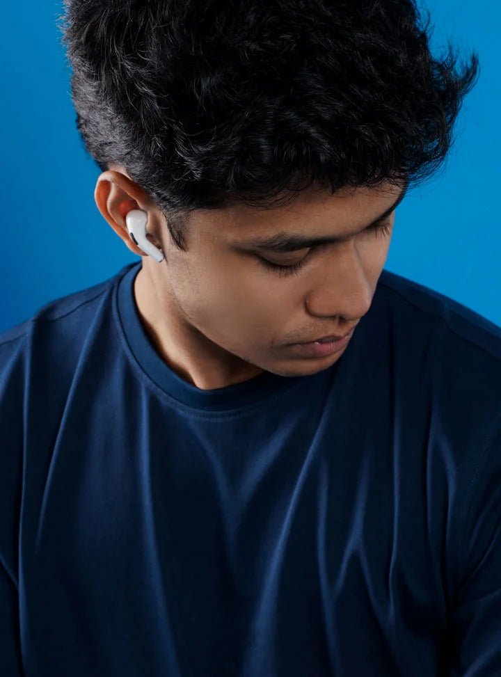 Supima Cotton T-Shirts for Men | Blue Round Neck T-Shirt - Abraca