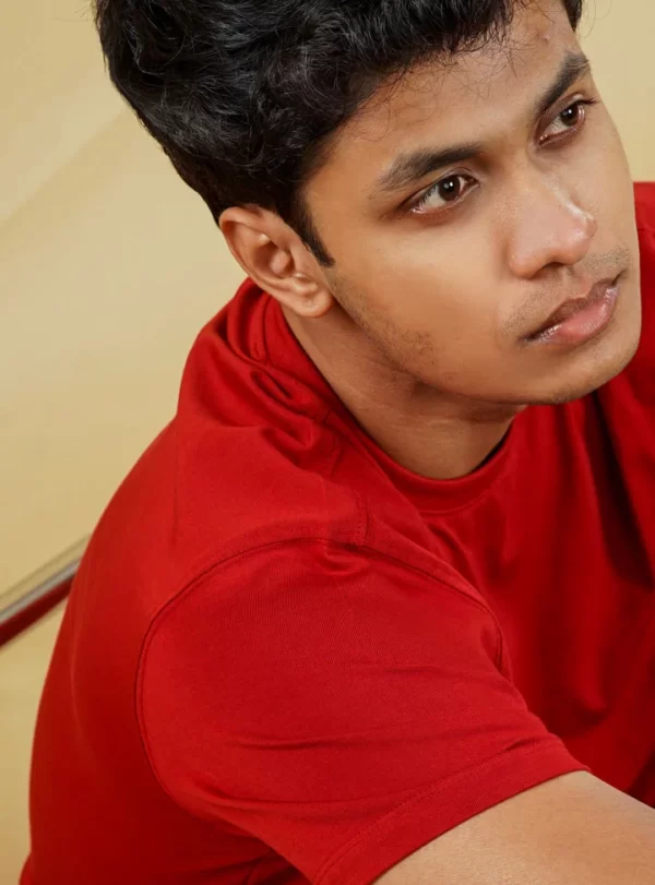 Men Berry Red SUPIMA Crew Neck