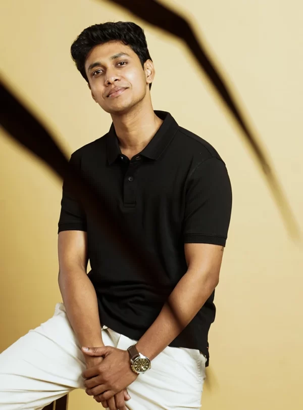 Men Inky Black SUPIMA Polo